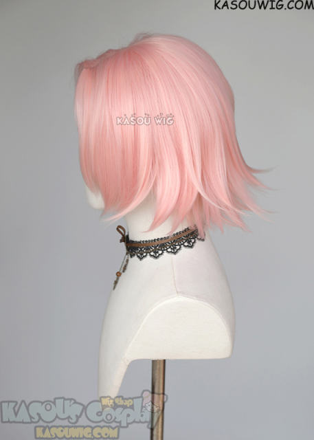 Naruto Haruno Sakura pastel pink pre-styled middle parted wig