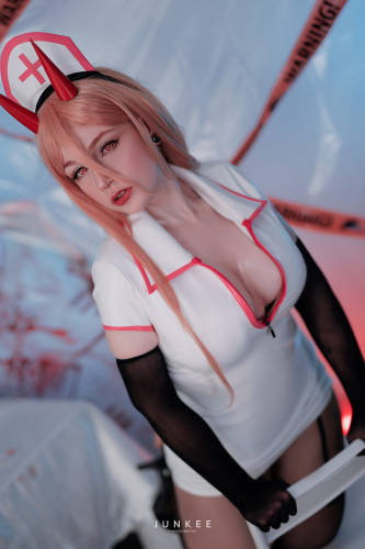 Chainsaw Man Power/ Himouto Umaru-chan Doma Umaru 100cm long apricot orange straight cosplay wig