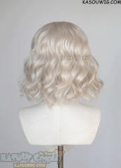 S-4 / SP05 pearl white loose beach waves lolita wig with bangs 35cm