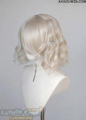 S-4 / SP05 pearl white loose beach waves lolita wig with bangs 35cm