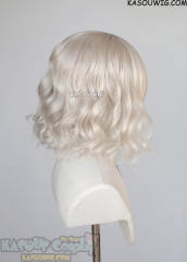 S-4 / SP05 pearl white loose beach waves lolita wig with bangs 35cm