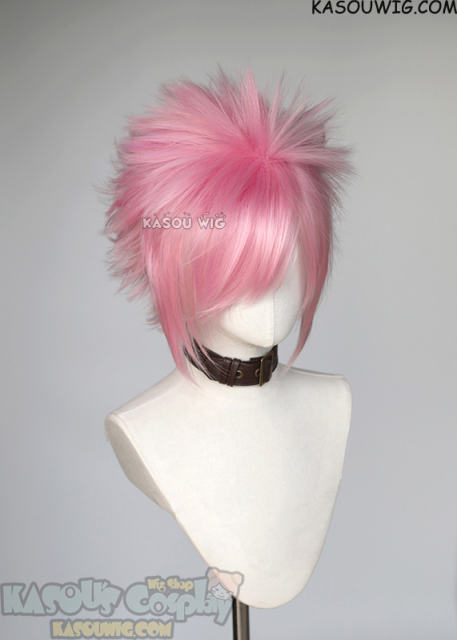 S-5 KA034 31cm/12.2" short  baby pink spiky layered cosplay wig