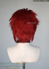 S-5  SP28 31cm/12.2" short crimson red spiky layered cosplay wig