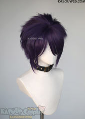 S-5  SP37 31cm/12.2" short indigo purple spiky layered cosplay wig