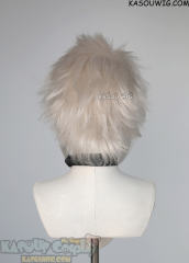 S-5 SP05 31cm/12.2" short pearl white spiky layered cosplay wig