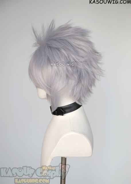 S-5 SP26 31cm/12.2" short silver lavender spiky layered cosplay wig