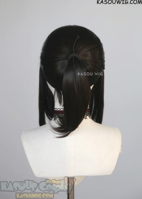 S-3 / KA031A natural black ponytail base wig with long bangs