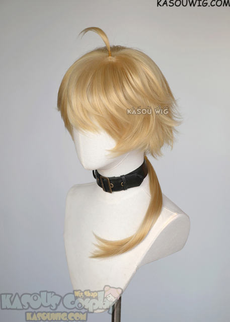 Genshin Impact Thoma blonde ponytail wig