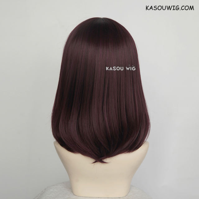 M-1/ KA058 dark reddish brown bob cosplay wig. shouder length lolita wig suitable for daily use