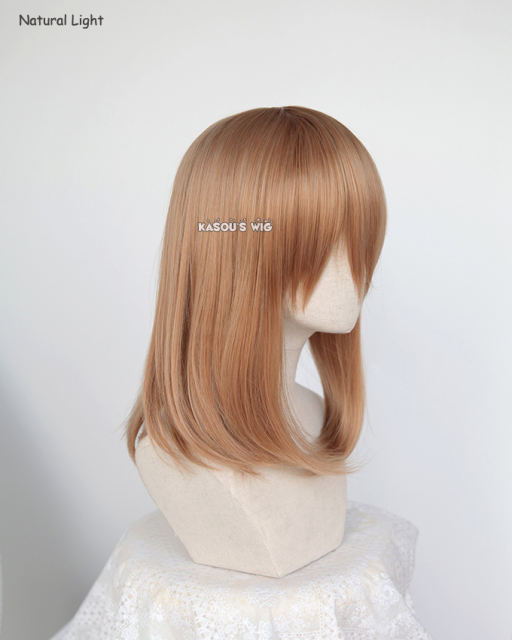 M-1/ KA023 caramel long bob cosplay wig. shouder length lolita wig suitable for daily use