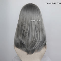 M-1/ KA004 gray long bob cosplay wig. shouder length lolita wig suitable for daily use