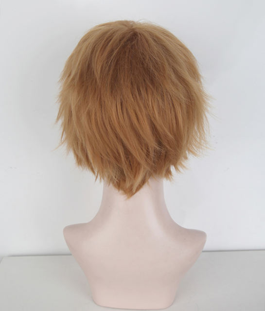 S-1 / KA018 >>31cm / 12.2" short ginger orange layered wig, easy to style,Hiperlon fiber