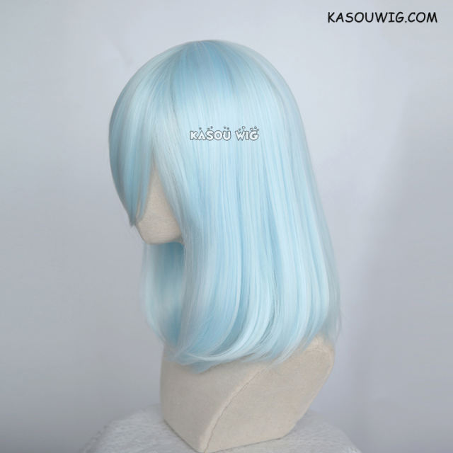 M-1/ KA045 Light Cyan bob cosplay wig. shouder length lolita wig suitable for daily use