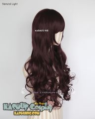 L-1 / KA058 dark reddish brown 75cm long curly wig