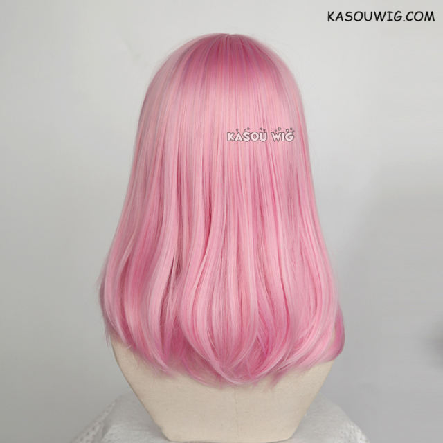 M-1/ KA034 baby pink bob cosplay wig. shouder length lolita wig suitable for daily use