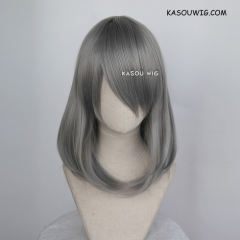 M-1/ KA004 gray long bob cosplay wig. shouder length lolita wig suitable for daily use