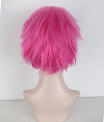 Saiki Kusuo no Sai Nan Saiki Kusuo S-1 / KA035 >>31cm / 12.2" short deep pink layered wig, easy to style,Hiperlon fiber