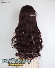 L-1 / KA058 dark reddish brown 75cm long curly wig