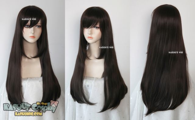 Noragami Iki Hiyori / L-2 KA031 Deepest Brown 75cm long straight wig