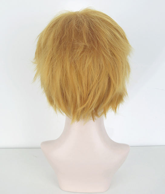 S-1 / KA013 >>31cm / 12.2" short light golden layered wig, easy to style,Hiperlon fiber
