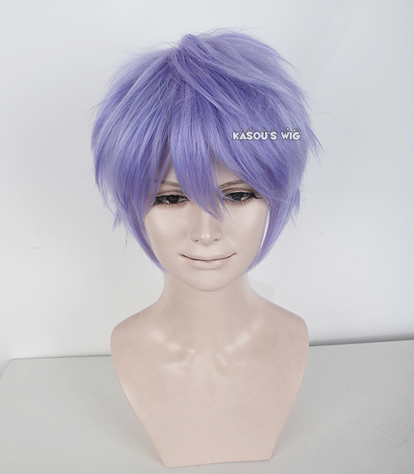 S 1 31cm short pastel Lavender . purple layered wig easy to style