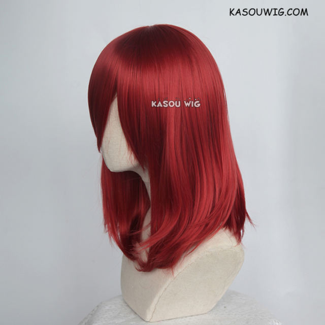 M-1/ KA042 apple red bob cosplay wig. shouder length lolita wig suitable for daily use