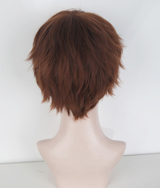 S-1 / KA026>>31cm / 12.2" short Walnut Brown layered wig, easy to style,Hiperlon fiber