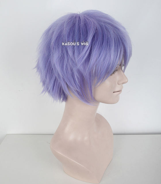 S-1 / KA056>>31cm / 12.2" short pastel Lavender . purple layered wig, easy to style,Hiperlon fiber