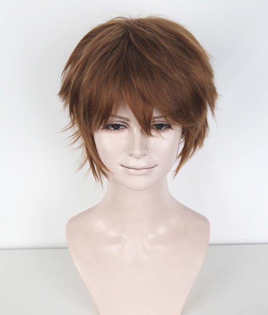 Yuri !!! on Ice Ji Guang Hong   S-1 / KA024 >>31cm / 12.2" short light brown layered wig, easy to style,Hiperlon fiber