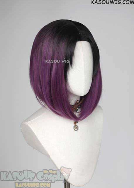 Kobayashi san Chi No Maid Dragon Elma deep brown to purple ombre wig