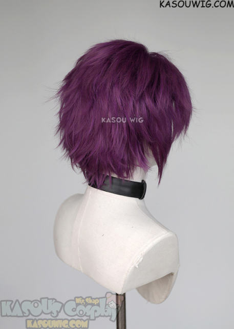 S-1 / SP40>>31cm / 12.2" short grape purple layered wig