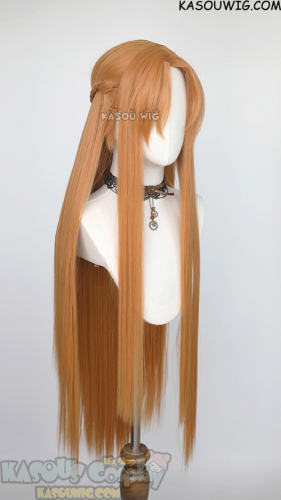 Sword Art Online SAO Asuna Yuuki orange 100cm long straight cosplay wig