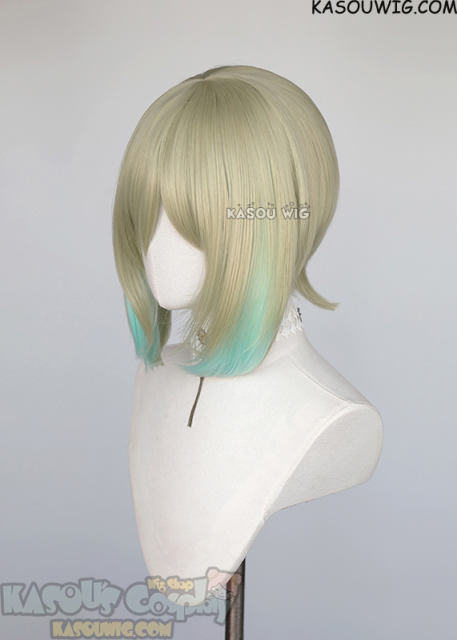 Pokémon Legends: Arceus Irida greenish blonde bob wig with highlights