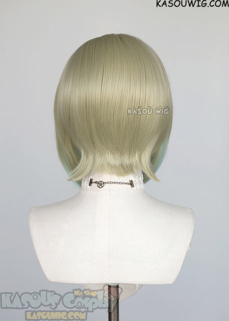 Pokémon Legends: Arceus Irida greenish blonde bob wig with highlights