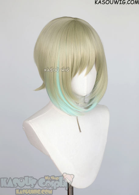 Pokémon Legends: Arceus Irida greenish blonde bob wig with highlights