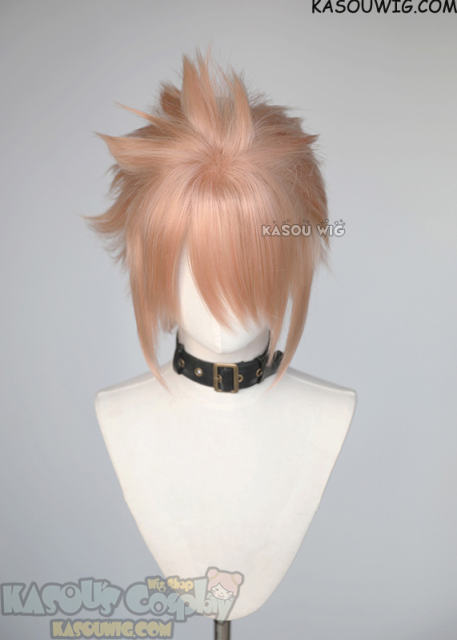 S-5 SP20 31cm/12.2" short peach pink spiky layered cosplay wig