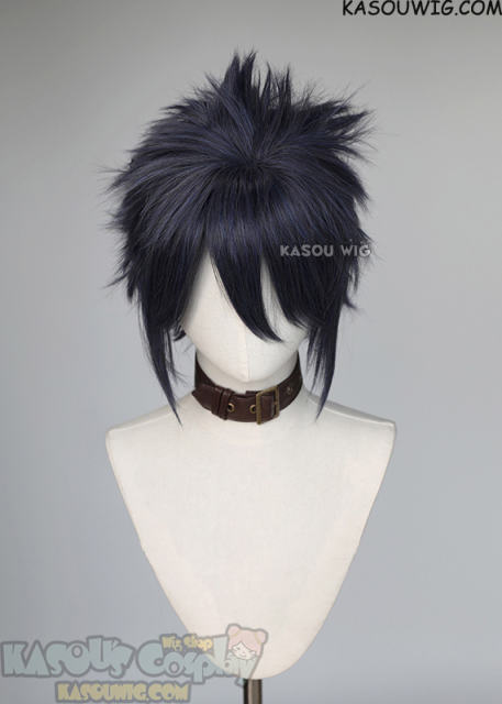 S-5  SP03 31cm/12.2" short deep blue spiky layered cosplay wig