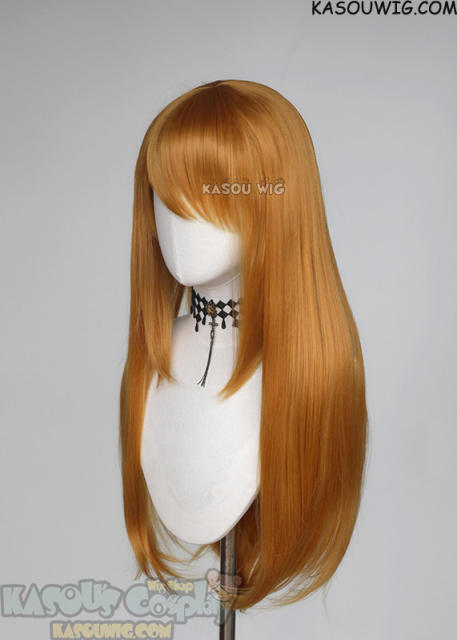 L-2 / KA019 carrot orange 75cm long straight wig