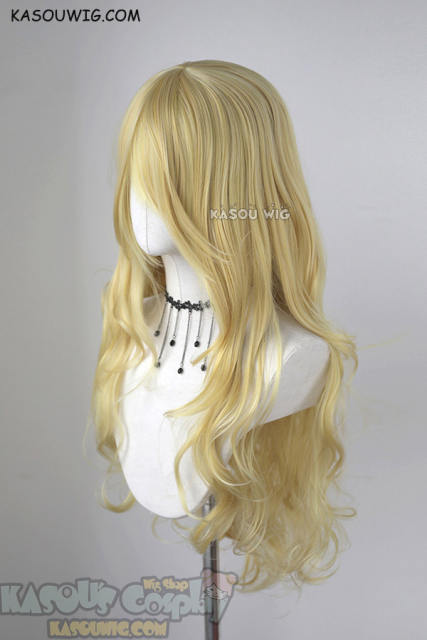 L-3 / KA010 light yellow blonde long layers loose waves cosplay wig