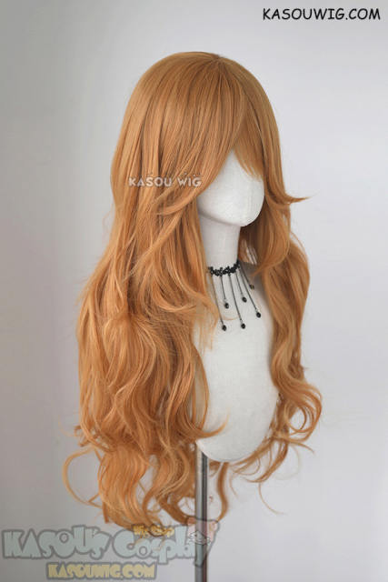 L-3 / SP19 pastel orange long layers loose waves cosplay wig