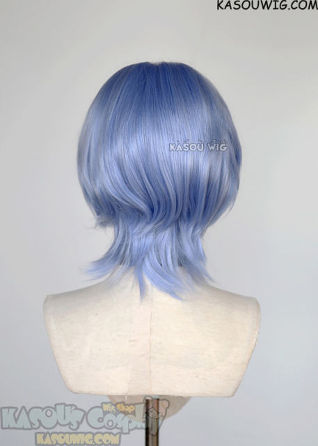 SK8 the Infinity Langa middle parting blue bob wig