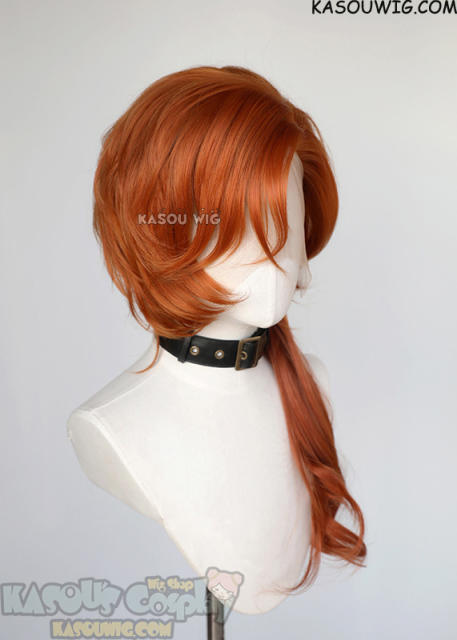 Lace Front >> Bungou Stray Dogs Nakahara Chuuya 55cm orange ombre curly cosplay wig