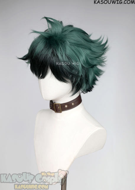 My Hero Academia Midoriya Izuku green black ombre cosplay wig