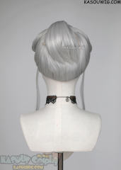 Kimetsu no Yaiba Demon Slayer Daki silver green ombre 110cm long ponytail wig