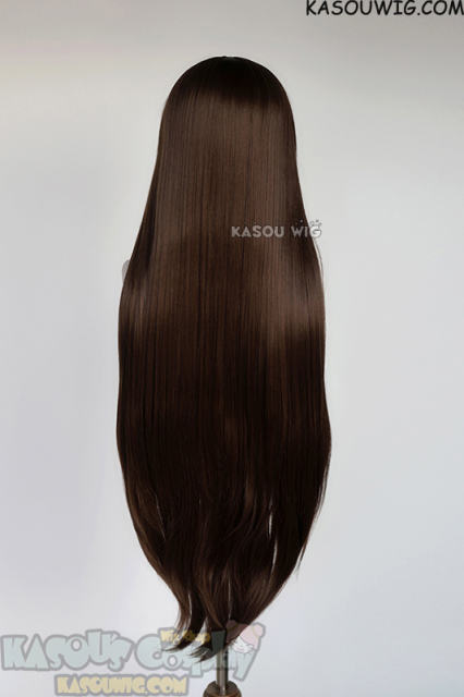 L-4 KA028 100cm/39.5" long straight versatile bistre brown wig