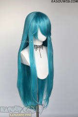 L-4 KA059 100cm/39.5" long straight versatile teal blue green wig