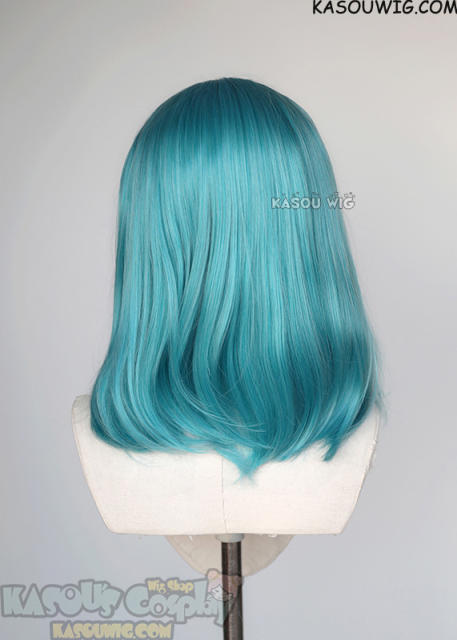 M-1/ KA059 teal blue green bob cosplay wig. shouder length lolita wig suitable for daily use