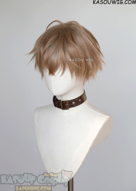 VTuber NIJISANJI Alban Knox short layered brown wig