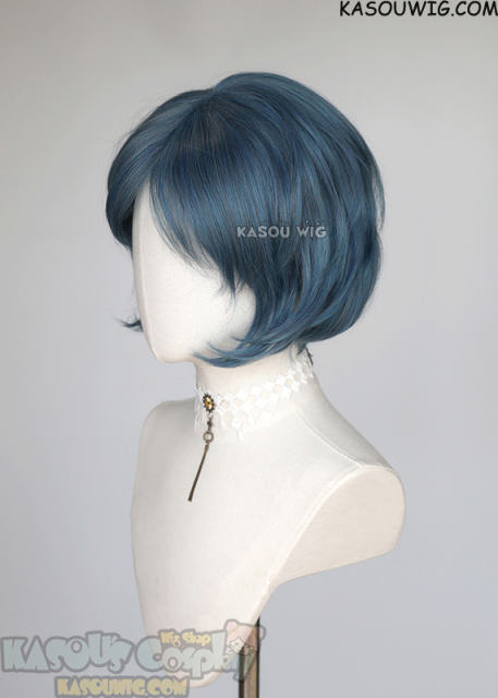 Sailor Moon Sailor Mercury Ami Mizuno blue short curly bob wig