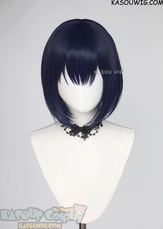 Summertime Render Mio Kofune short blue black bob wig